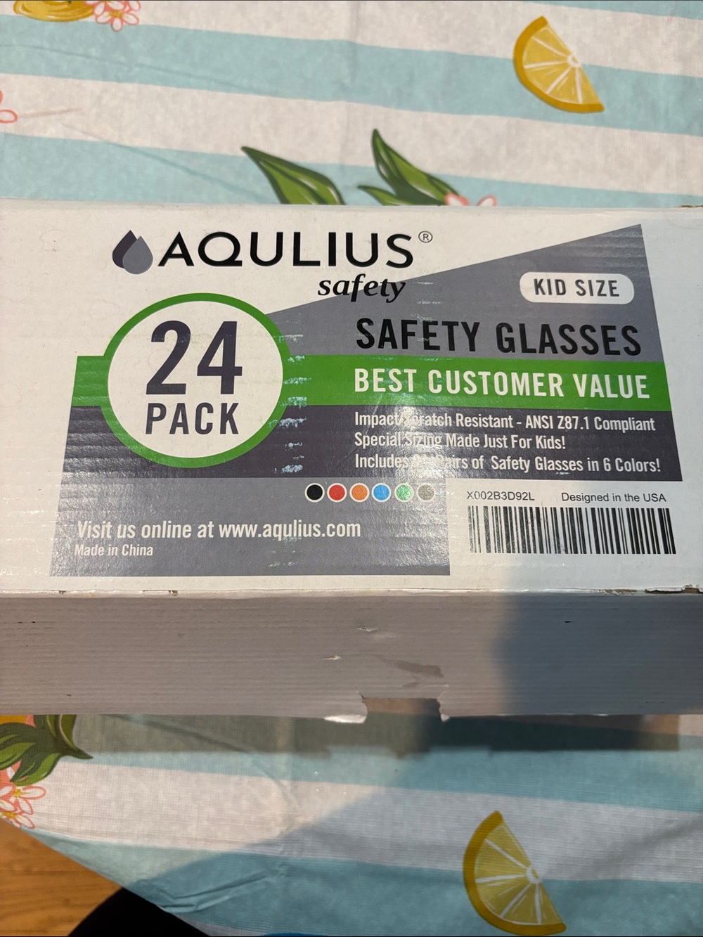 Mixed Colored Safety Glasses Assortment - Clear Lenses - Picture 2 of 4